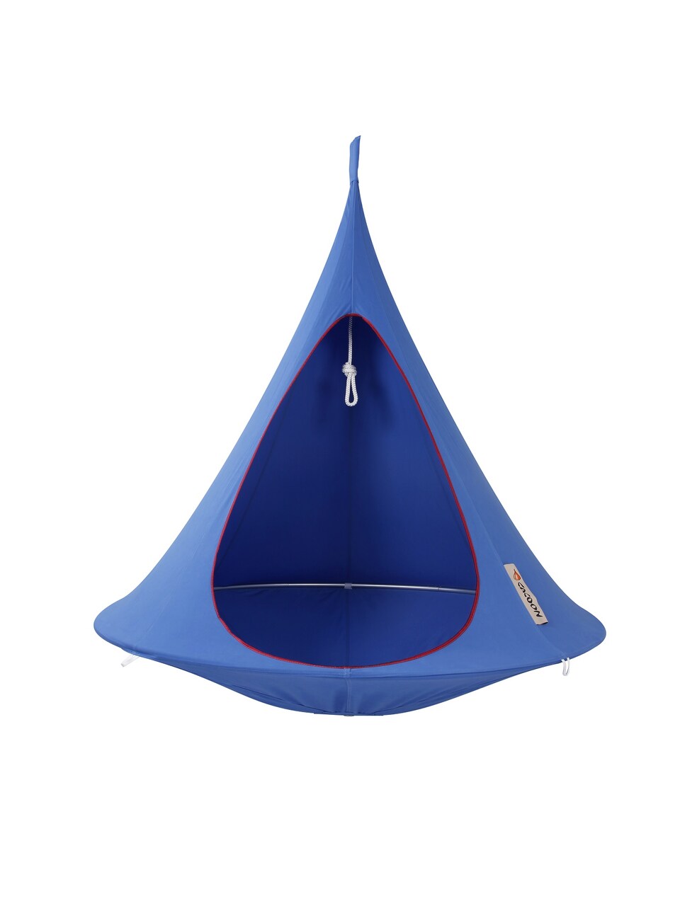 The Hamptons Collection 60” Blue Heavy Duty Hanging Cacoon Chair with Hanging Hardware
